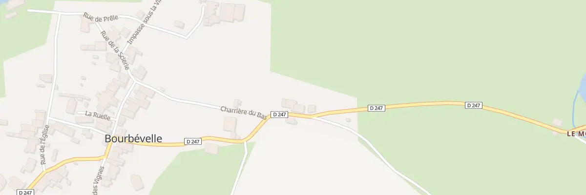 Plan du 3 Le Faubourg à Bourbévelle