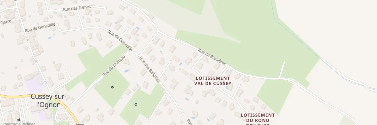 Plan du 4 Rue du Val de Cussey à Cussey-sur-l’Ognon