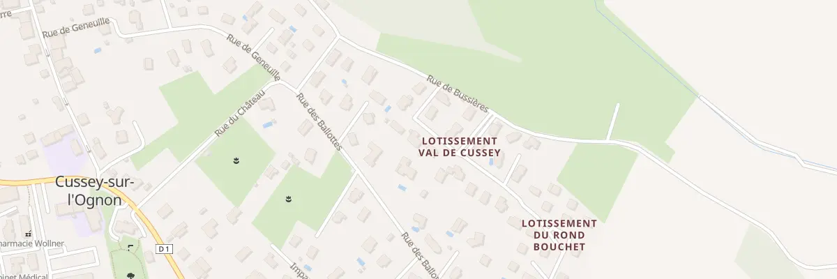 Plan du 8 Lot Val de Cussey à Cussey-sur-l’Ognon