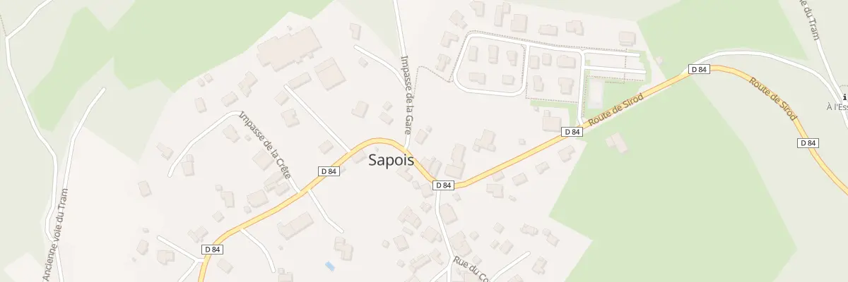 Plan du 52 Rte de Champagnole à Sapois