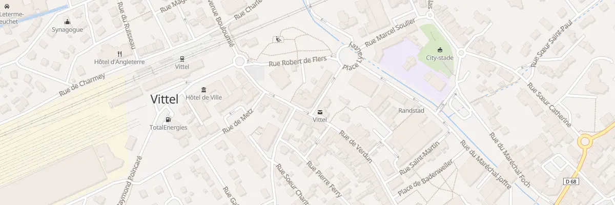 Plan du 74 Rue du Général Mangin à Vittel