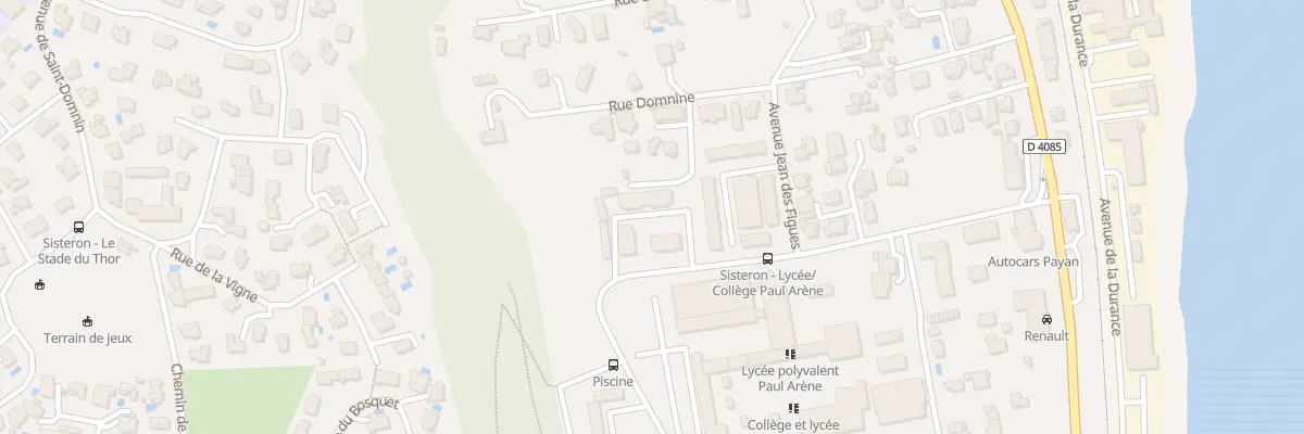 Plan du 9301 Av du Stade à Sisteron