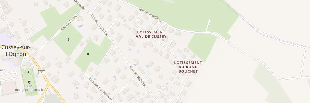 Plan du 16 Rue du Val de Cussey à Cussey-sur-l’Ognon