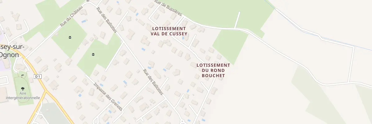 Plan du 20 Lot Val de Cussey à Cussey-sur-l’Ognon