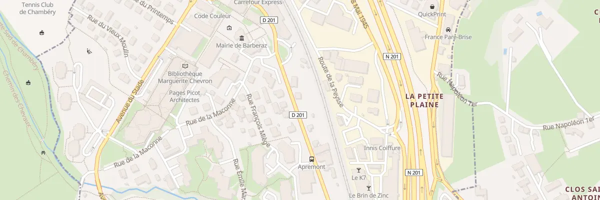 Plan du 72 Rte d’Apremont à Barberaz