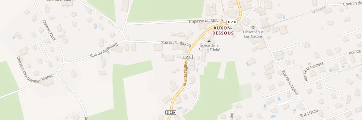 Plan du 8 Rue de l’Eglise Auxon Dessous aux Auxons