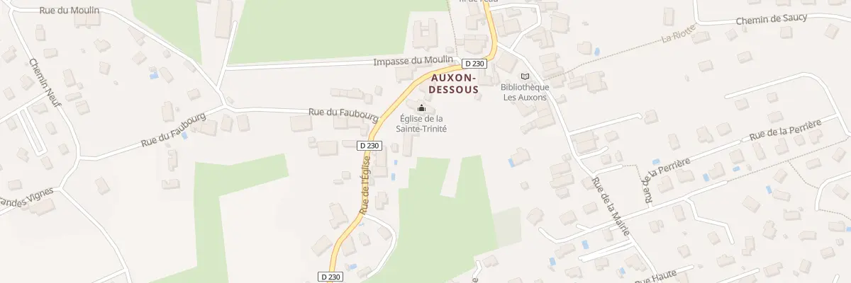 Plan du 11 Rue de l’Eglise Auxon Dessous aux Auxons