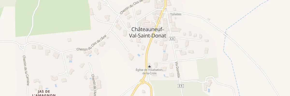 Plan du 7157 Rue des Chabannes à Châteauneuf-Val-Saint-Donat