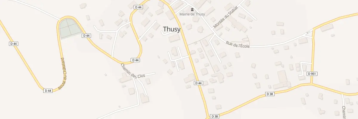 Plan des Champs du Clos à Thusy