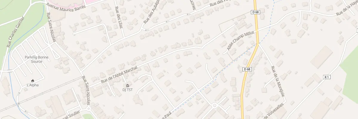 Plan du 250 Rue de l’Abbé Marchal à Vittel