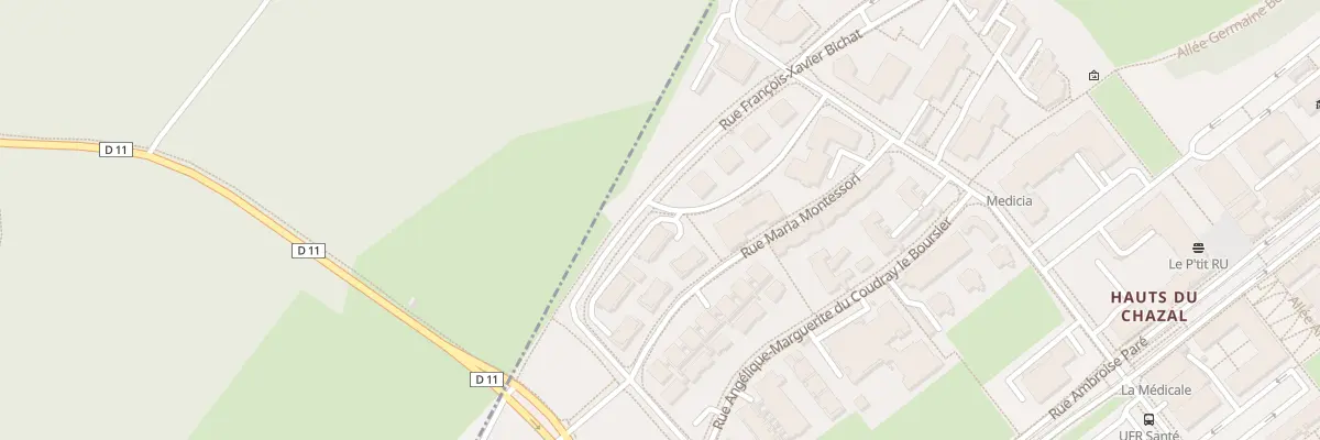Plan du 10 Rue François Xavier Bichat à Besançon
