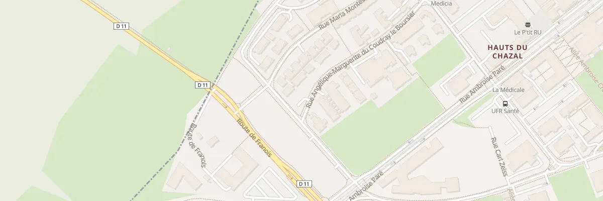 Plan du 10 Rue du Prof Maurice Duvernoy à Besançon