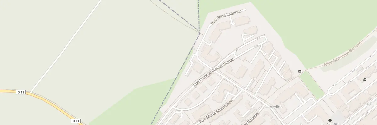 Plan du 15 Rue François Xavier Bichat à Besançon