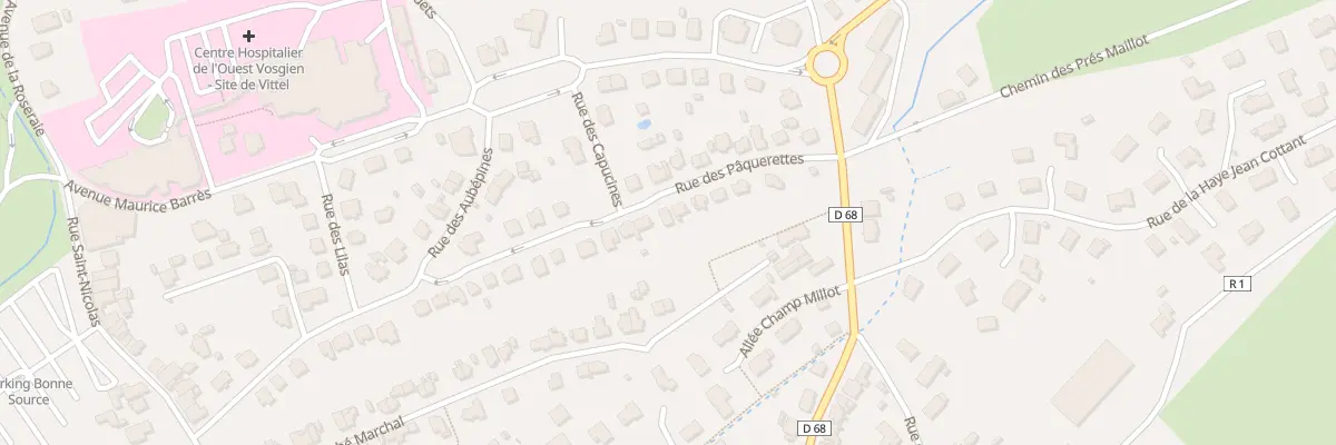 Plan du 380 Rue des Pâquerettes à Vittel