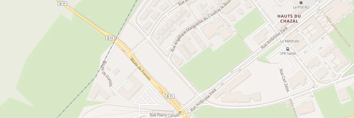 Plan du 21 Rue du Coudray Le Boursier à Besançon