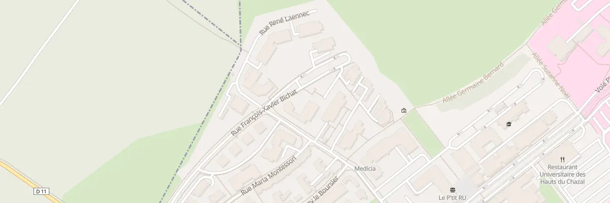 Plan du 20 Rue François Xavier Bichat à Besançon