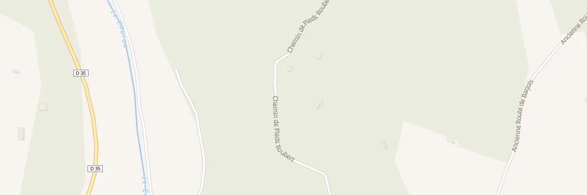 Plan du 5740 Les Bas Pied Roubert à Bras