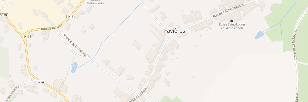 Plan du 50 Rue de l’Abbé Lenfant à Favières