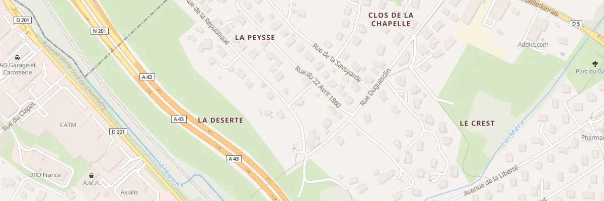 Plan du 8 Rue de la République à La Ravoire