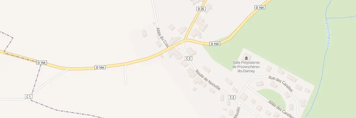 Plan du 38 Rte de Nonville à Provenchères-lès-Darney