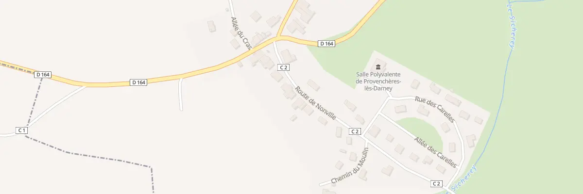 Plan du 90 Rte de Nonville à Provenchères-lès-Darney