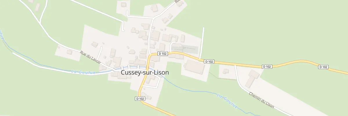Plan du 1 Rue Grande Rue à Cussey-sur-Lison