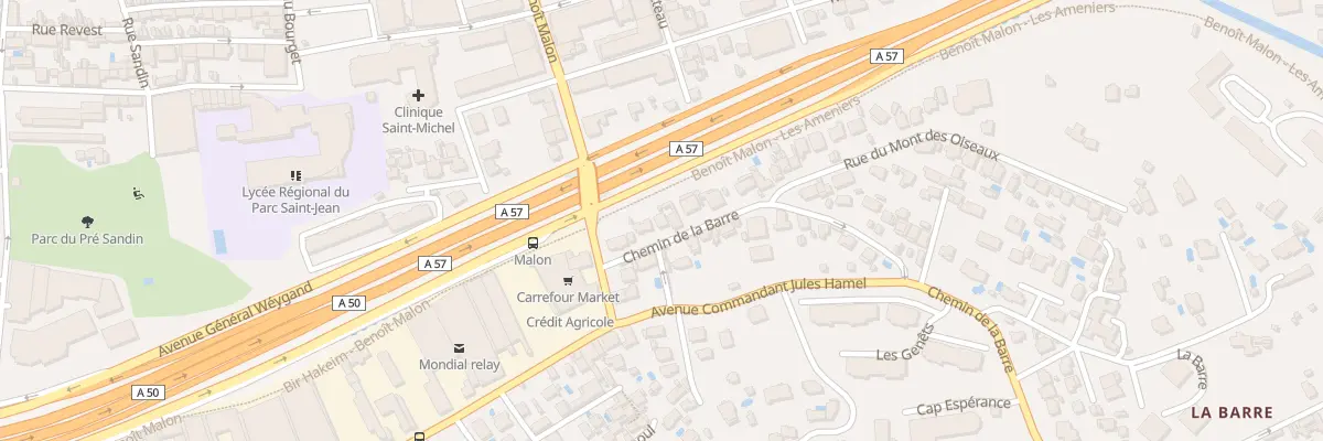 Plan du 55 Che de la Barre à Toulon