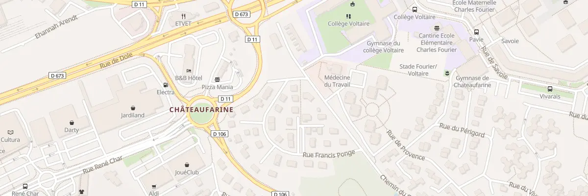 Plan du 3 Rue Francis Ponge à Besançon