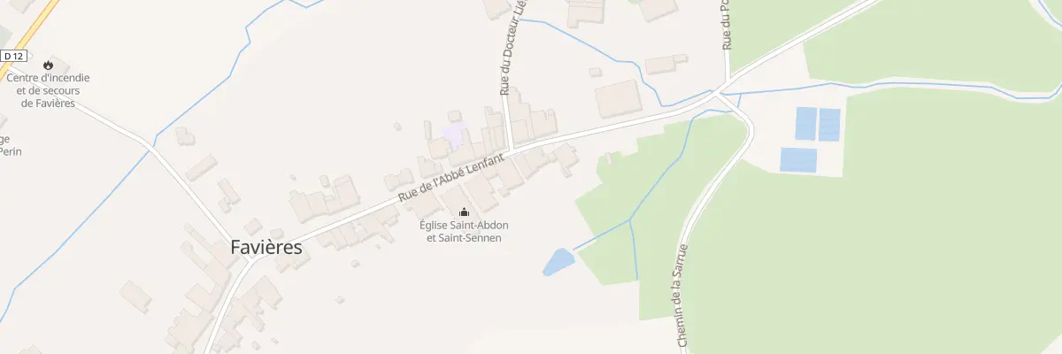 Plan du 9 Rue de l’Abbé Lenfant à Favières