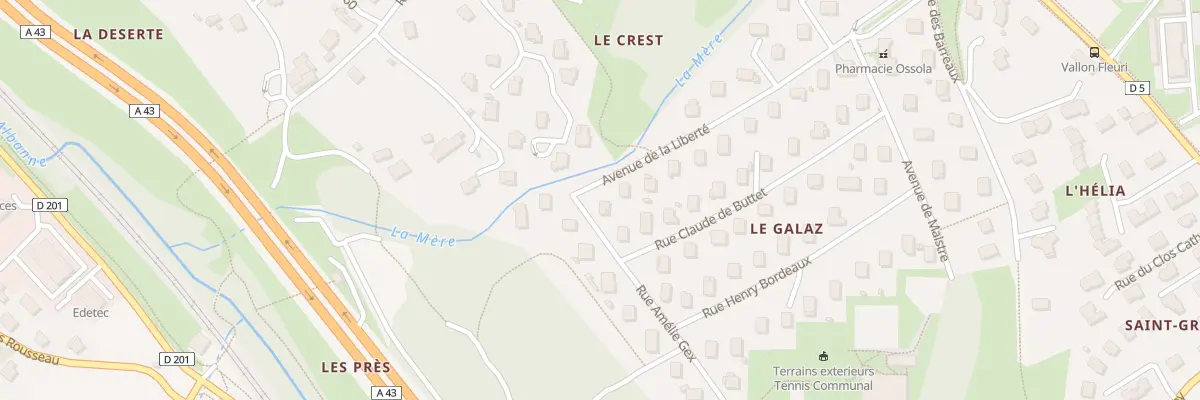 Plan du 1 Rue Amelie Gex à La Ravoire