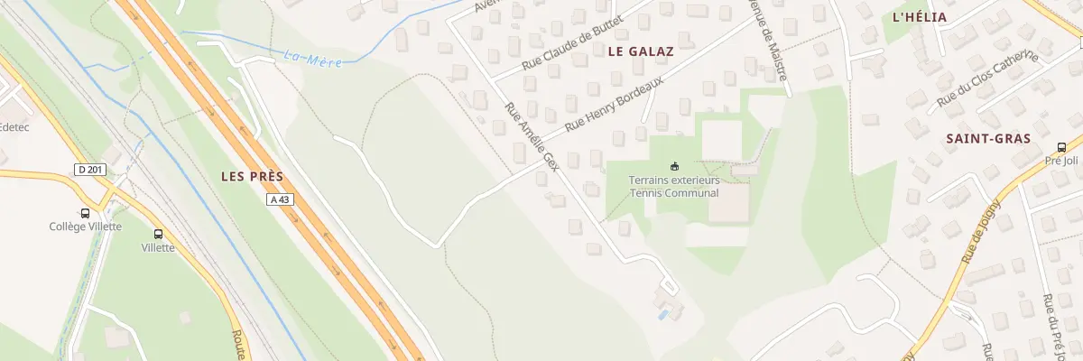 Plan du 16 Rue Amelie Gex à La Ravoire