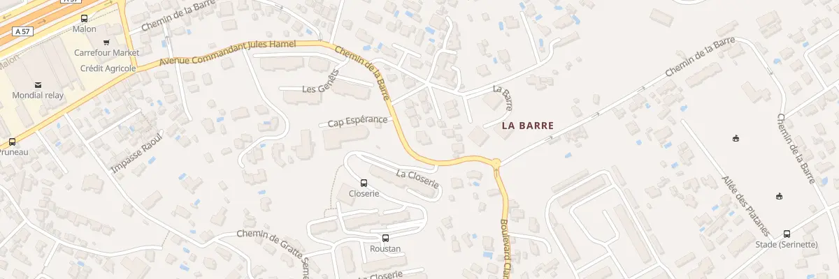 Plan du 431 Che de la Barre à Toulon