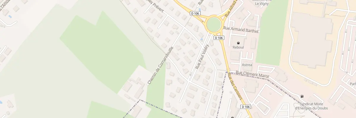 Plan du 6 Rue Emile Verhaeren à Besançon