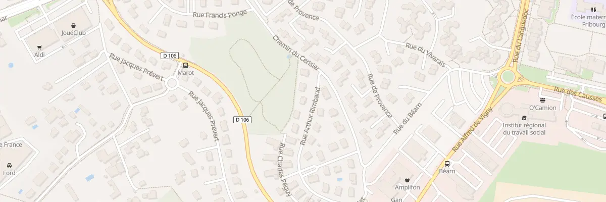 Plan du 6 Rue Arthur Rimbaud à Besançon