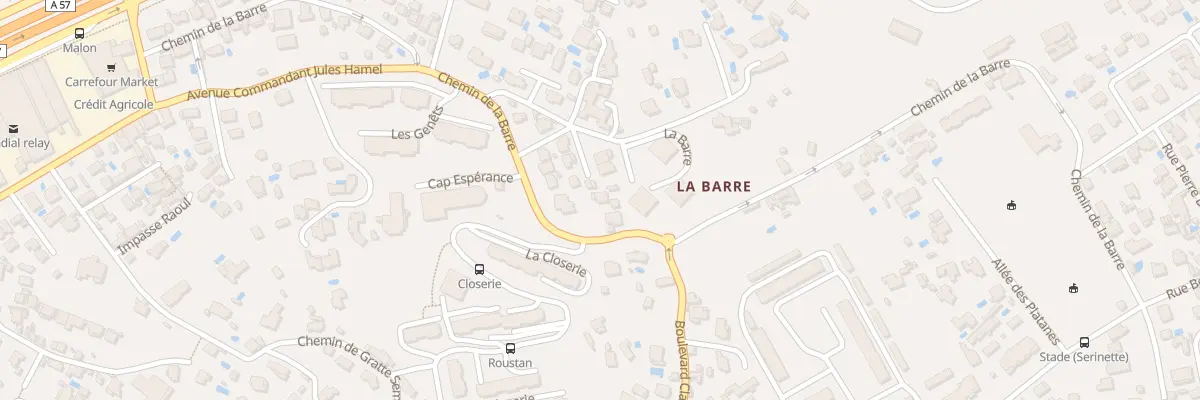 Plan du 455 Che de la Barre à Toulon