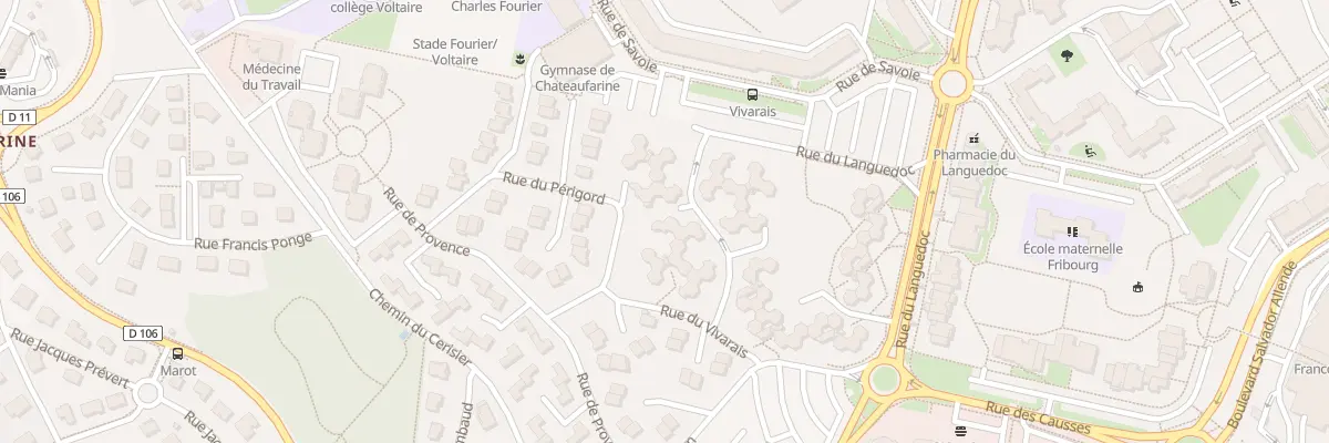 Plan du 2 Rue du Périgord à Besançon