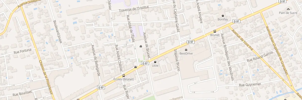 Plan du 1 Av de Brunet à Toulon