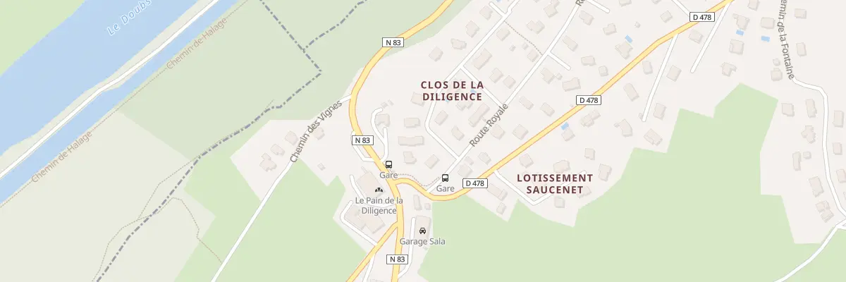 Plan du 5A Rue de la Diligence à Larnod