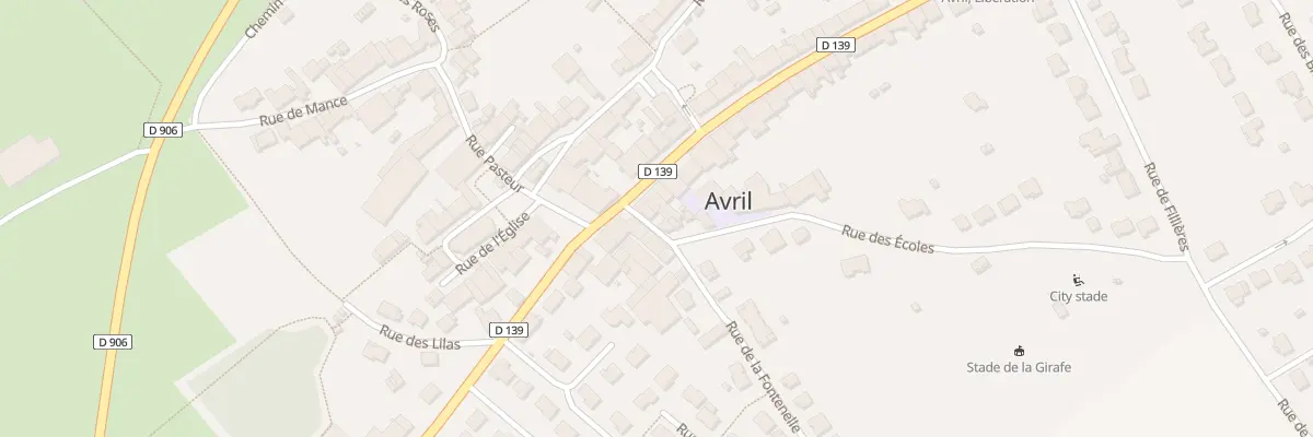 Plan du 2 Rue des Ecoles à Avril