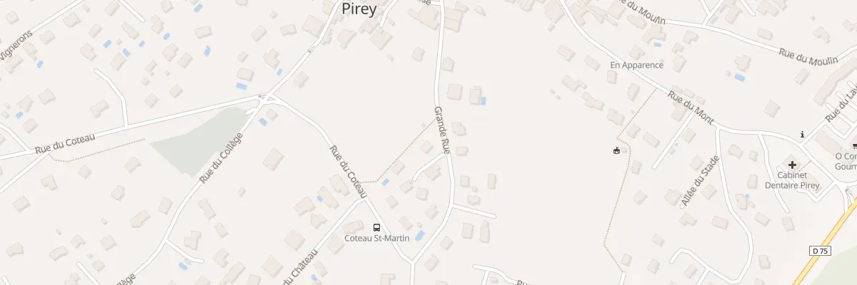 Plan du 1 All du Château à Pirey