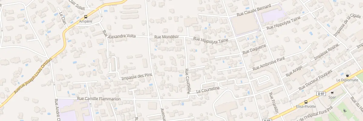 Plan du 189 Rue Courteline à Toulon