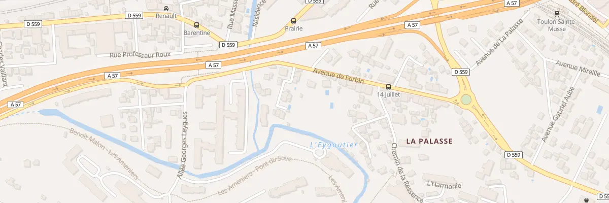 Plan du 222 Av Forbin à Toulon
