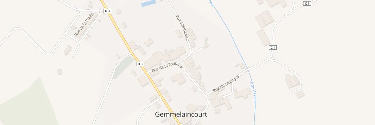 Plan du 15 Rue de la Fontaine à Gemmelaincourt