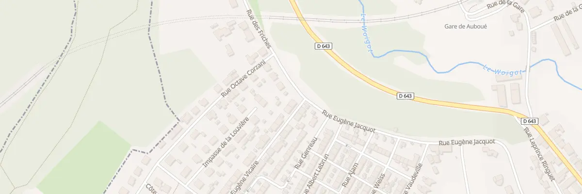 Plan du 14 Rue Eugène Vicaire à Auboué