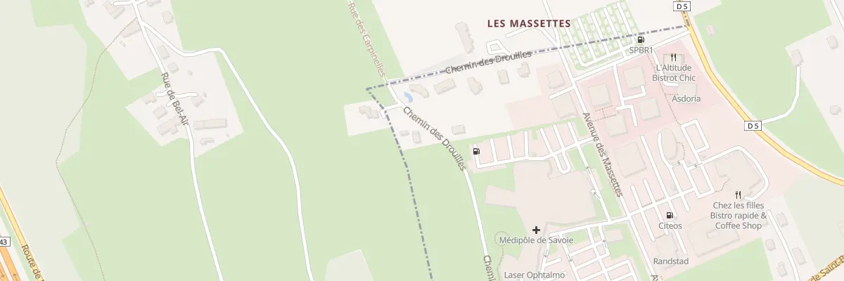 Plan du 439 Che des Drouilles à Challes-les-Eaux