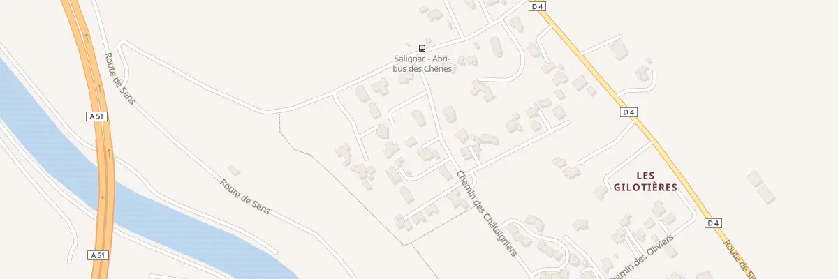 Plan du 489 Che des Chataigniers à Salignac