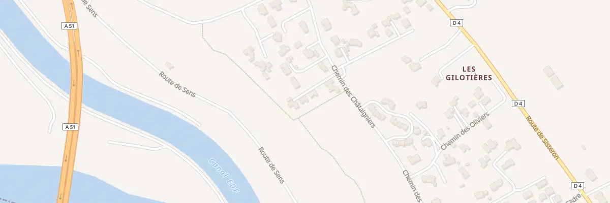 Plan du 381 Che du Chataignier à Salignac