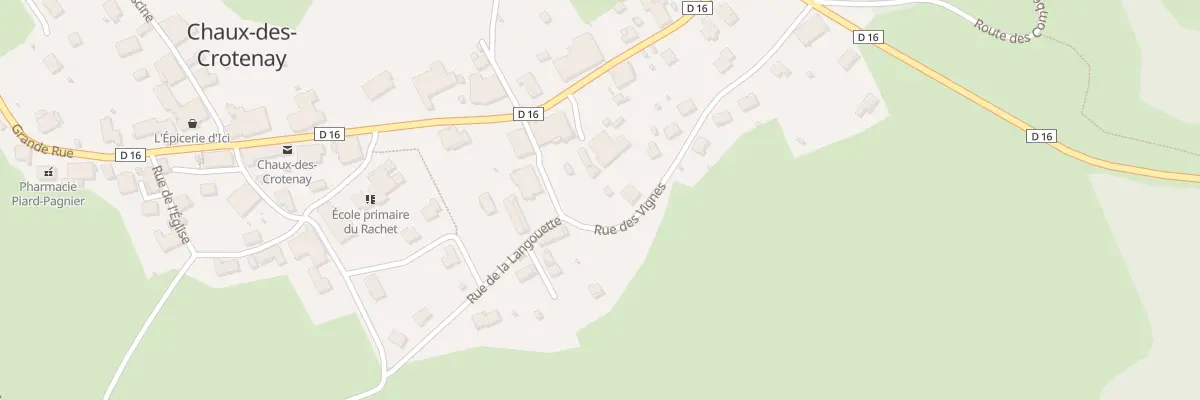 Plan de la Rue des Vignes à Chaux-des-Crotenay