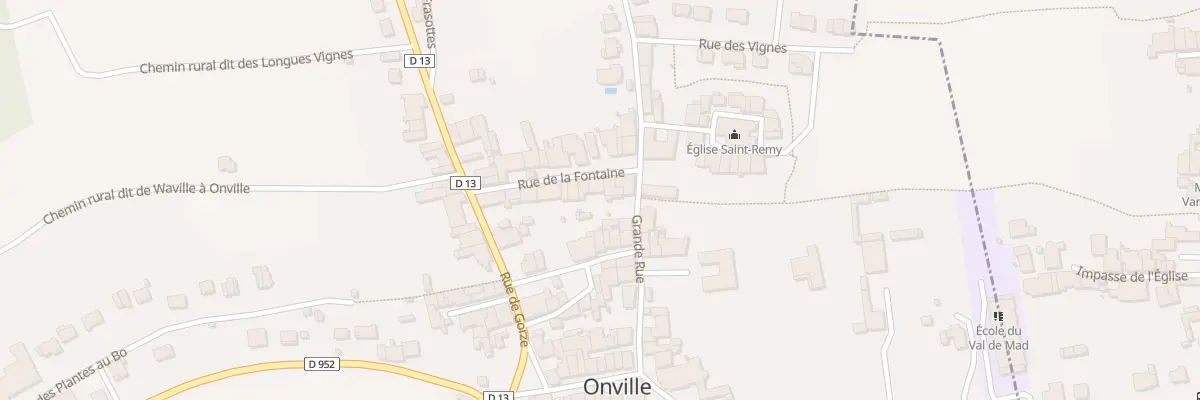 Plan du 3 Rue de la Fontaine à Onville
