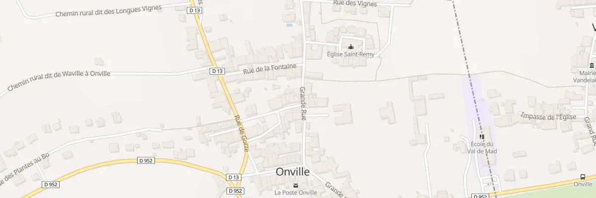 Plan du 29 Rue Grande Rue à Onville